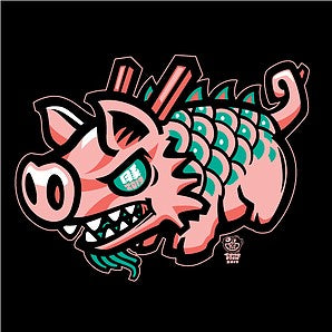 Burnwater Sumofish Pig T-Shirt